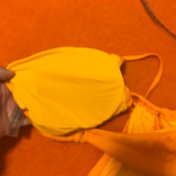 Orange tangerine raised ribbed cutout one-piece swimsuit NWT - Picture 12 of 12